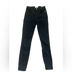 Frame Le High Skinny Denim Jeans Size 25 Black (0731)